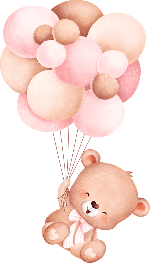 Teddy bear and balloons