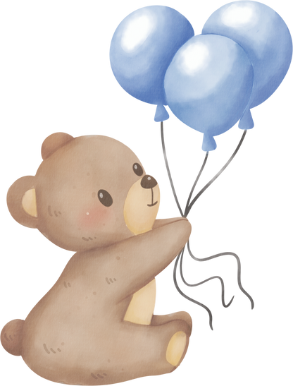 Teddy Bear with Balloons